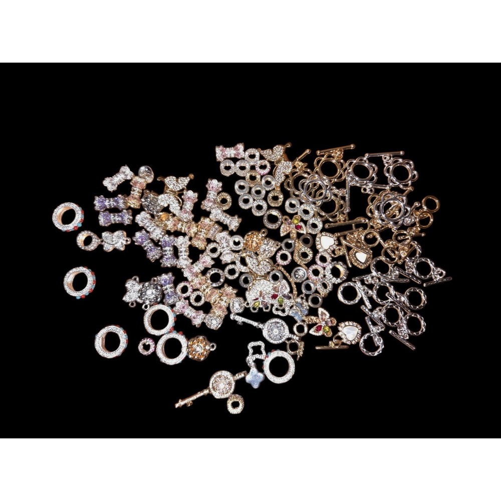 Jewelry Making Mixed Sparkle & Shine Charms Lot Over‎ 50 Individual Charms